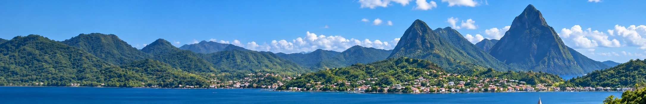 Soufrière, Saint Lucia: the Pitons and the bay